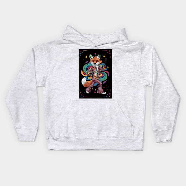 Danc lover disco fox Kids Hoodie by Spaceboyishere